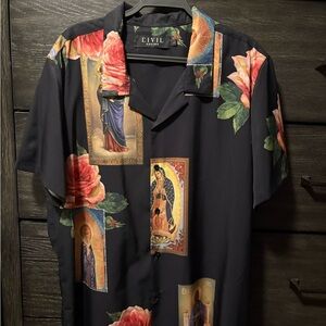Civil Black Floral Iconic Men's Shirt
